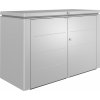 Zahradní úložný box Biohort HighBoard 200 200 x 84 x 127 cm stříbrný