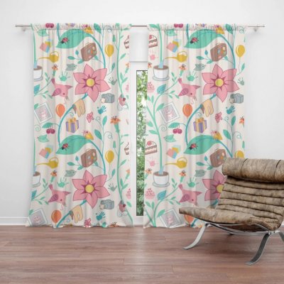 Sablio Závěs Malování: 2ks 140x250cm – Zboží Mobilmania