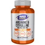 Now Foods Foods Arginin + Citrulin 500 250 mg 120 rostlinných kapslí – Hledejceny.cz