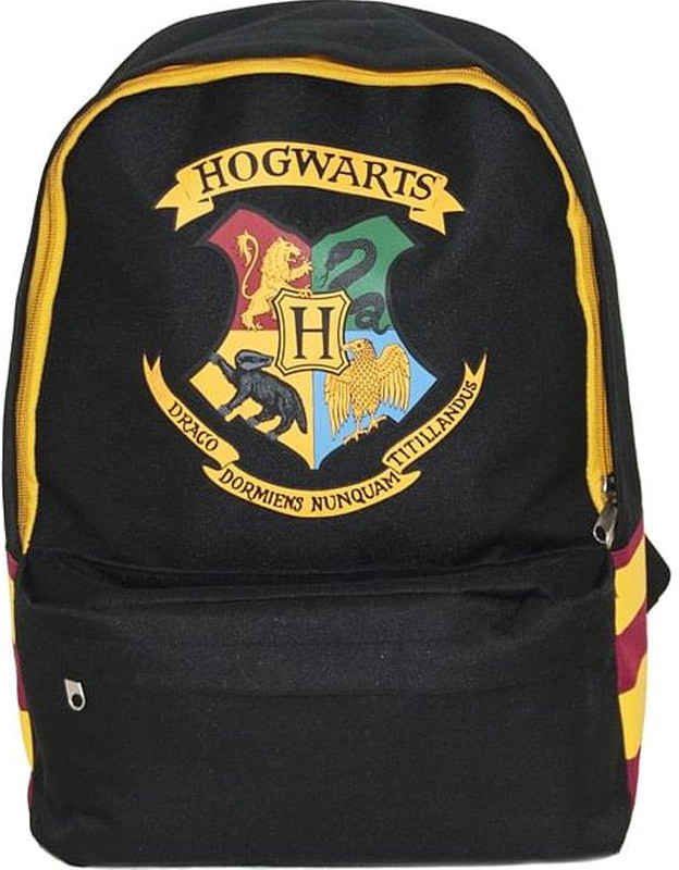 CurePink batoh Harry Potter Erb Bradavic Hogwarts černá
