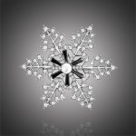 Éternelle vánoční brož Swarovski Elements Desireé sněhová vločka B2162 stříbrná