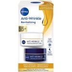 Nivea obnovující denní a noční krém proti vráskám 55+ 2 x 50 ml dárková sada – Zboží Mobilmania