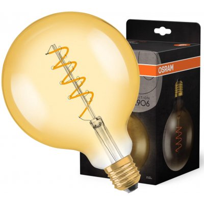 Osram LED žárovka LED E27 G125 4,5W = 28W 300lm 2000K Teplá bílá 300° Filament Vintage 1906 Stmívatelná OSRVING0025 – Hledejceny.cz