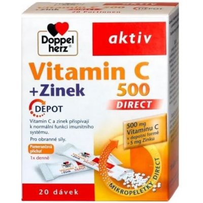 DoppelHerz Vitamin C 500 + Zinek Direct 20 sáčků – Hledejceny.cz