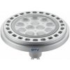 Žárovka GTV LED, ES111, 12 W, GU10, 950 lm, AC 220–240 V, 50–60 Hz, 45°, 104 mA, 3000 K, šedá, rychlý průhledný, 65 mm