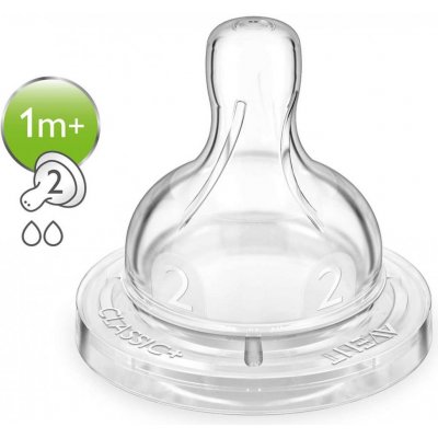 Philips Avent Dudlík Anti-colic/Classic+ 2 pomalý průtok 2 ks Bílá – Zboží Dáma