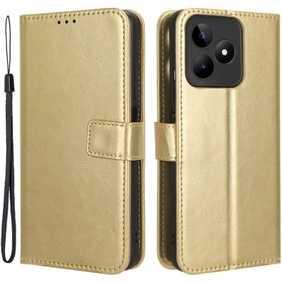 Crazy knížkové pouzdro na Realme Note 50 zlaté – Zboží Živě