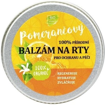 Vivaco 100% Přírodní balzám na rty s bio pomerančovým olejem 25 g – Zbozi.Blesk.cz