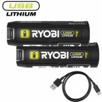 Ryobi RB4L30X2 (BP), 2 x 3, 0 Ah USB Lithium – Hledejceny.cz