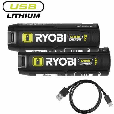 Ryobi RB4L30X2 (BP), 2 x 3, 0 Ah USB Lithium – Hledejceny.cz