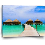 Sablio Obraz Bungalovy na moři - 120x80 cm – Hledejceny.cz