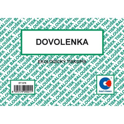 Baloušek Tisk ET075 Dovolenka A6 – Zboží Dáma