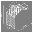 Palram Skylight 8x4 šedý rozšiřovací modul