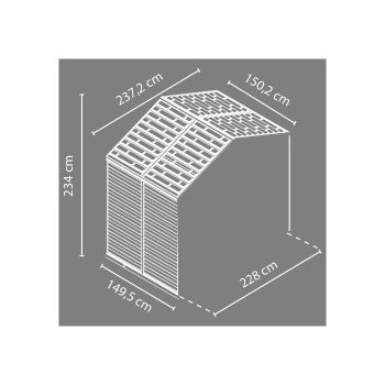 Palram Skylight 8x4 šedý rozšiřovací modul