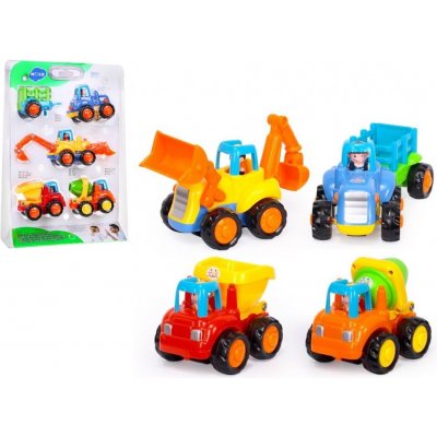 Huile Toys sestava 4 autíček na setrvačník Farm Country Vehicle