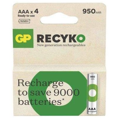 GP ReCyko AAA 950mAh 4 ks B25114 – Zboží Mobilmania