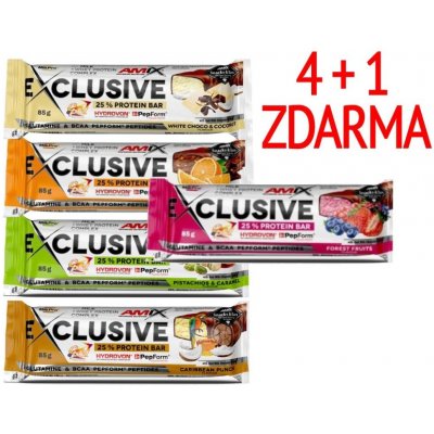 AMIX Exclusive Protein Bar 4 x 85 g – Sleviste.cz