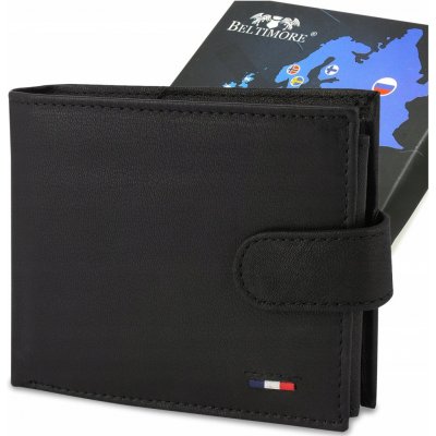 Beltimore Pánská kožená peněženka klasická velká horizontální černá kůže pravá – Hledejceny.cz