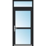 OknaDvereNaMiru.cz Vchodové dveře SLOUPKOVÉ 3/3 sklo s příčkou + Nadsvětlík zlatý dub 100 x 220 cm – Zboží Mobilmania