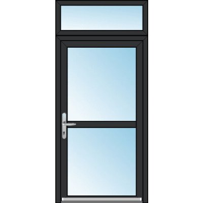 OknaDvereNaMiru.cz Vchodové dveře SLOUPKOVÉ 3/3 sklo s příčkou + Nadsvětlík zlatý dub 100 x 220 cm – Zboží Mobilmania