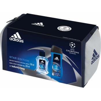 Adidas Champions League EDT 100 ml + sprchový gel 250 ml + etue dárková  sada od 201 Kč - Heureka.cz