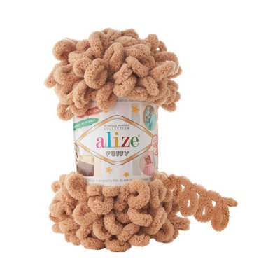 Příze Alize Puffy 02 - hořčicová – Zboží Mobilmania