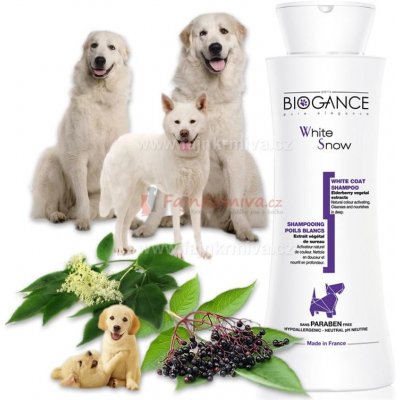 Biogance White Snow Šampon pro bílou a světlou srst 250 ml – Hledejceny.cz