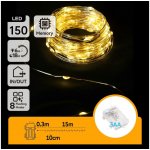 Aigostar B.V. Aigostar -LED Venkovní vánoční řetěz 150xLED 8 funkcí 3xAA 15,3m IP44 teplá bílá AI1311 – Zboží Mobilmania