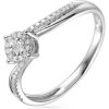 Prsteny iZlato Forever Zářivý briliantový zásnubní prsten z bílého zlata IZBR704