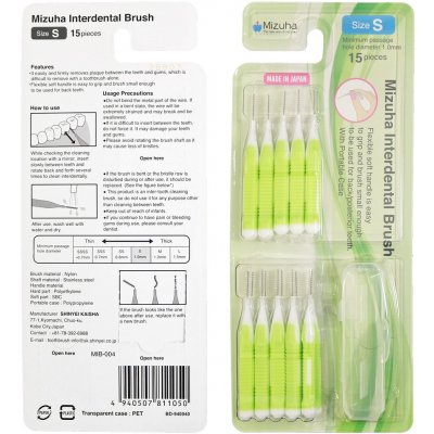 Mizuha S mezizubní kartáčky 1,0 mm 15 ks – Sleviste.cz