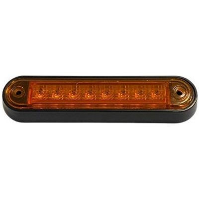 KAMAR LED boční obrysové světlo ORANŽOVÉ, 0,8W, 8xLED, 12/24V, IP67, uchycení šrouby [L1313] | Zboží Auto