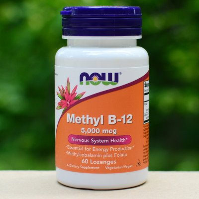 NOW Vitamin B12 Metylkobalamin 5000 μg x 60 pastilek
