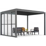Garden Point Lagos 3x3 volně stojící pergola s dveřmi na 3 strany antracitová – Zboží Mobilmania