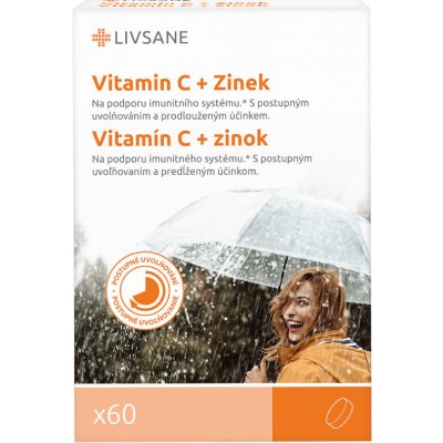 AMINOLABS LIVSANE Vitamin C + Zinek vysoká dávka 60 ks – Zboží Mobilmania