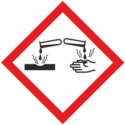 Symbol CLP/GHS 05 - Korozivní samolepící vinylová fólie 35x35 mm - 10ks – Zboží Dáma