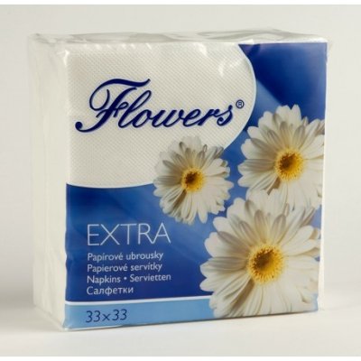 Flowers Extra papírové ubrousky 1V 100ks 33x33cm – Zboží Mobilmania