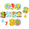 Dřevěná hračka Tooky Toys puzzle přiřaď čísla