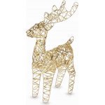 Koopman International Sob LED 34 cm šampaňská barva - vánoční dekorace figurka 25 LED světýlek – Hledejceny.cz