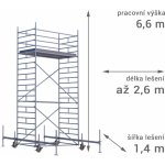 Lešení RUX MOBILO 1400 6,6 m 180 cm – Zboží Mobilmania