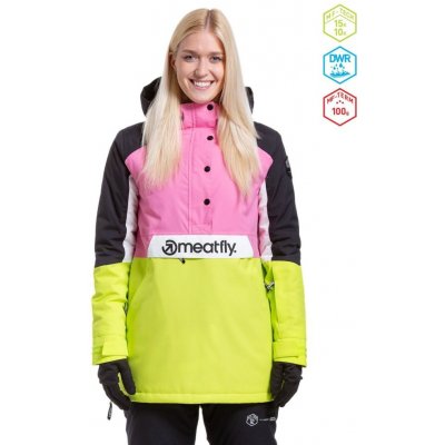 Meatfly Aiko Jacket 23/24 Acid Lime Hot Pink – Zboží Mobilmania