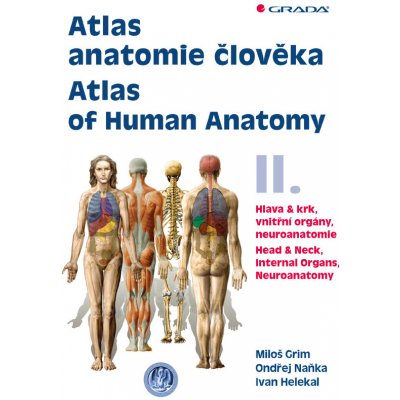 Atlas anatomie člověka II.. Hlava a krk, vnitřní orgány, neuroanatomie - Miloš Grim, Ondřej Naňka, Ivan Helekal – Zbozi.Blesk.cz