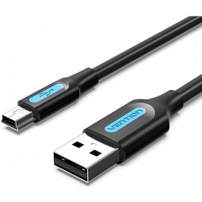 Vention COMBI Mini USB (M) to USB 2.0 (M), 3m, černý – Zboží Mobilmania