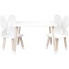 Dětský stoleček s židličkou ELIS DESIGN Dětský stůl a židle Motýlí křídla stůl + 2 židle