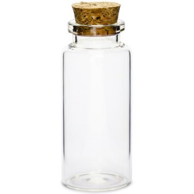 Skleněné lahvičky s korkovou zátkou, 7,5 cm, 12 ks – Zboží Mobilmania