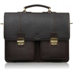 Paolo Peruzzi Pánská aktovka na doklady i cestování kožená hnědá – Hledejceny.cz