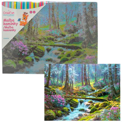 Diamantové malování - Lesní potůček 30 x 40 cm – Zboží Dáma