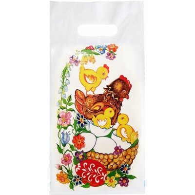 Velikonoční taška 20 × 40 cm bílá - Slepice – Hledejceny.cz