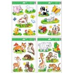 Okenní fólie ručně malovaná zvířátka – Zboží Dáma