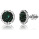 JVD stříbrné peckové náušnice na šroubek s malachity SVLE0958SH2ZESR – Hledejceny.cz