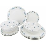 by inspire porcelánová jídelní sada Luna Pomněnka bílá modrá kulatý tvar 12 ks – Hledejceny.cz